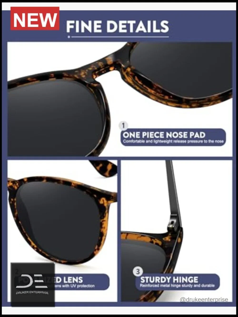 Retro Round Polarized Sunglasses for Women with UV Protection